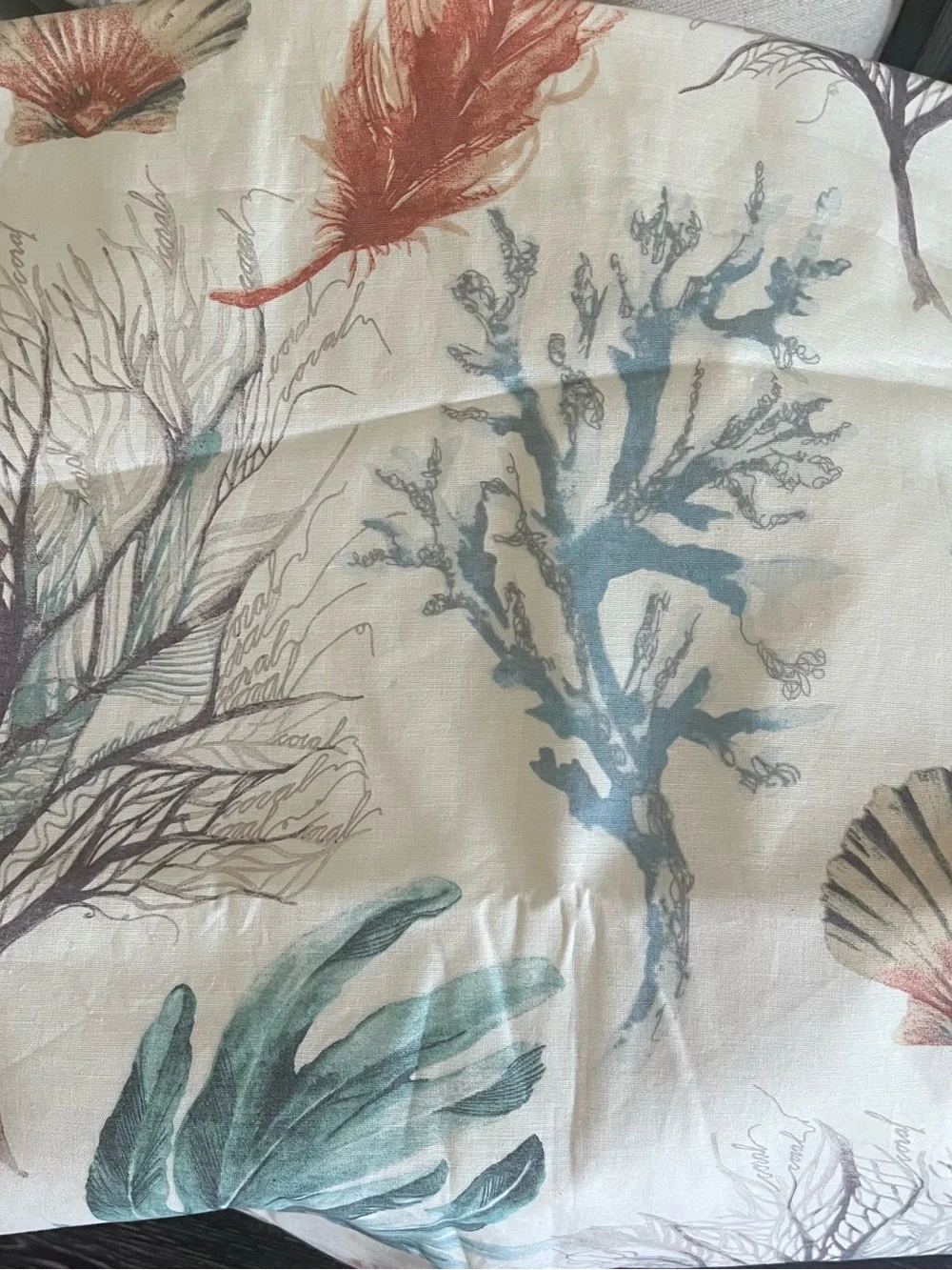 Pottery Barn Del Mar Tablecloth and Runner. Extremely rare. Perfect condition.